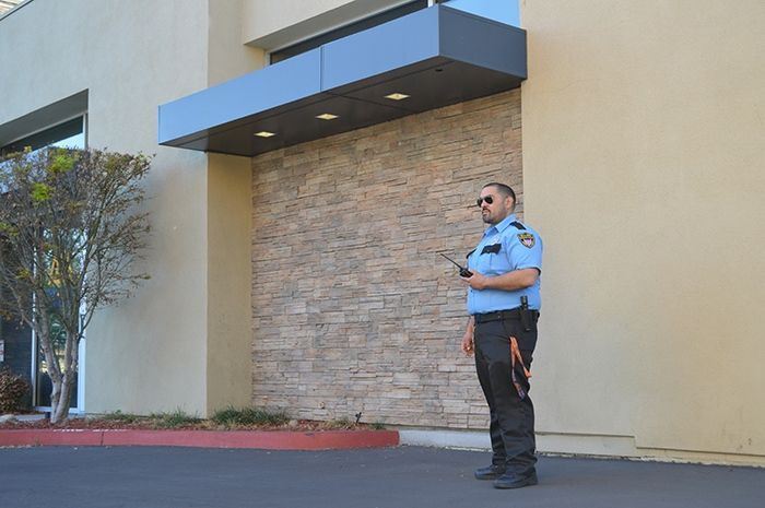 Image of a standing security guard, Security Guard Company Los Angeles, Allied Nationwide Security