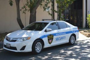 Image of security car, Manufacturing & Industrial Facilities Guard, Allied Nationwide Security